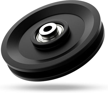114mm/4.5" Universal Nylon Bearing Pulley System, Gym Workout Cable Pulley Wheel & Weight Attachment Replacementfor Home Gym, Pulldown Smith Machine, Garage Lifting Equipment