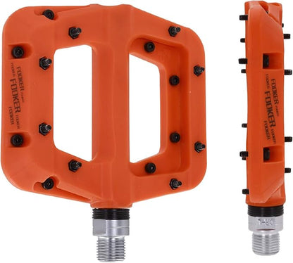 FOOKER MTB Pedals Mountain Bike Pedals 3 Bearing Non-Slip Lightweight Nylon Fiber Bicycle Platform Pedals for BMX MTB 9/16"