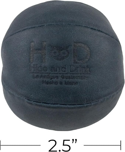 Hide & Drink, Stress Ball, Relieve Fidgeting and Anxiety, Exercise Hand, Squishy Tension Accessory, Great for The Office, Classic Style, Full Grain Leather, Handmade, Slate Blue