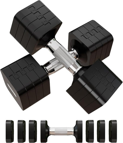 15LB 20LB 50LB Adjustable Dumbbell Set Free Weights Dumbbells Set for Women Men Hand Weights Sets Adjust Dumbbell Weight Sets for Home Gym Exercise Workout Strength Training Equipments