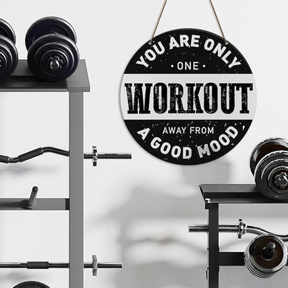 Gym Sign Decor, Home Gym Sign, Workout Room Fitness Room Decor Gym Sign Decoration, Gym Gift for Trainer Exercise Lover, Your Are Only One Workout