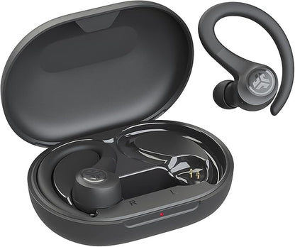 JLab Go Air Sport, Wireless Workout Earbuds Featuring C3 Clear Calling, Secure Earhook Sport Design, 32+ Hour Bluetooth Playtime, and 3 EQ Sound Settings (Graphite/Black)