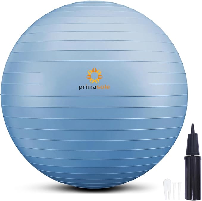 Exercise Ball for Balance Stability Fitness Workout Yoga Pilates at Home Office & Gym Birthing Ball for Pregnancy, Office Ball Chair