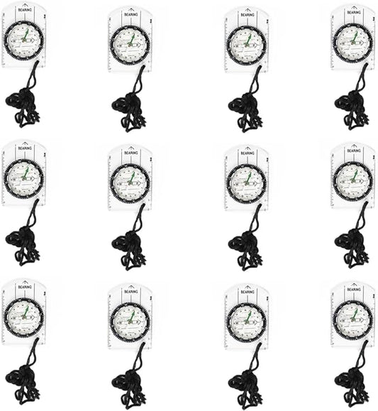 12 pcs Orienteering Compass