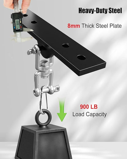 Heavy Bag Hanger, Punching Bag Stand with Locking Clip, 360° Swivel Wall Mount Ceiling Hook for Punching Bag/Aerial Yoga/Hammock/Sandbag/Swing Chair – Heavy-Duty Boxing Bag Mount (900LB Capacity)