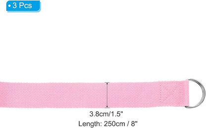 PATIKIL Yoga Strap for Stretching Cotton Yoga Belt with Adjustable Metal D-Ring Buckle Stretch Band for Fitness Pilates