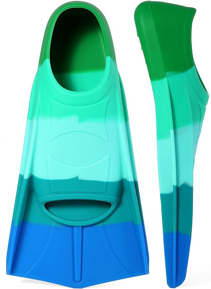 Kids Swim Fins,Short Kids Fins Youth Swimming Flippers for Lap Swimming Training for Children Girls Boys Beginners