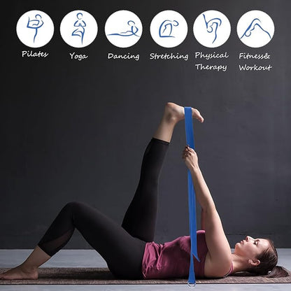 Outus 20 Pack Yoga Blocks and Straps Non-Slip EVA Foam Blocks with Metal D Ring Straps for Gym Exercise and Workout