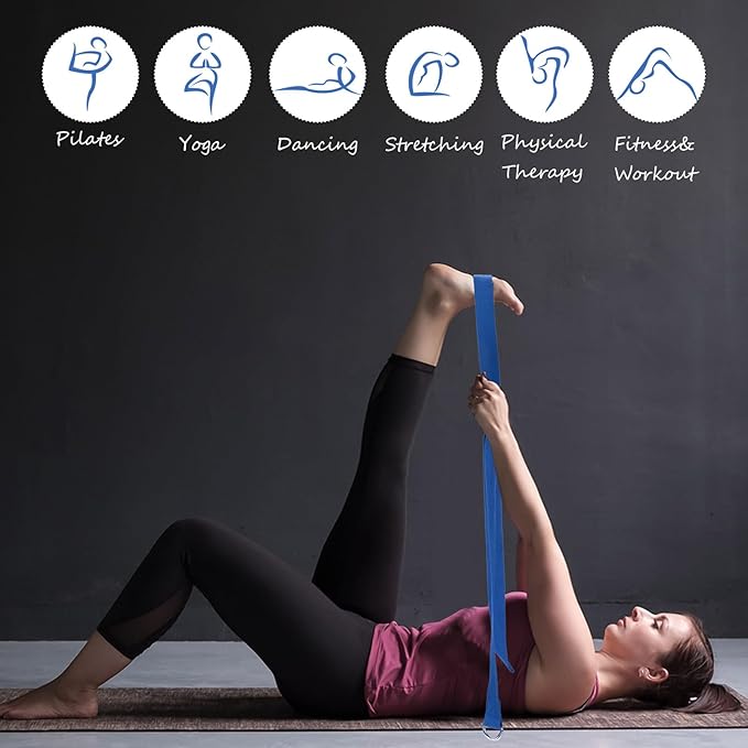 Wettarn 30 Pack Yoga Block and Strap Set 15 Pcs Non-Slip Yoga Blocks with 15 Pcs Metal D Ring Stretching Exercise Workout Fitness Accessory for Gym