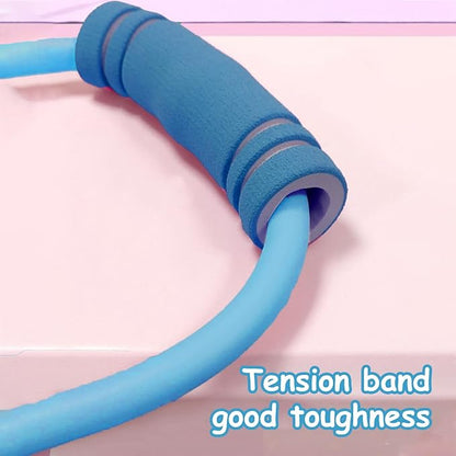 2 Pcs Figure 8 Resistance Band, Resistance Band with Handles, Suitable for Full Body Exercise, Strength Training, Flexibility, Exercise Elastic Rope, Suitable for Home, Gym (Blue)