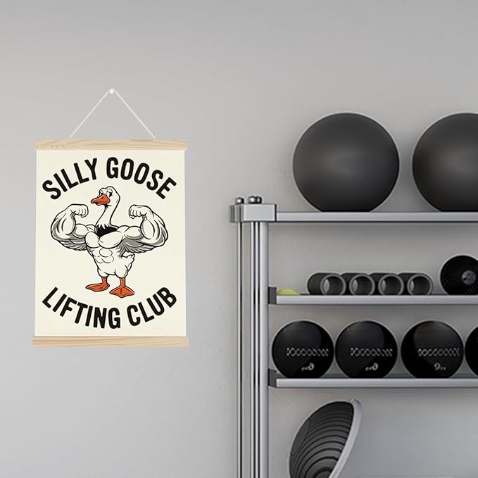 Gym Motivational Posters Funny College Dorm Posters Gifts for Guys Girls Friends SIilly Goose Lifting Club Gym Flag Wall Art Decor Sign for Home Gym Bedroom Office
