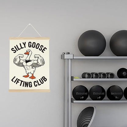 Gym Motivational Posters Funny College Dorm Posters Gifts for Guys Girls Friends SIilly Goose Lifting Club Gym Flag Wall Art Decor Sign for Home Gym Bedroom Office