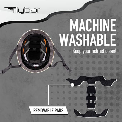 Flybar Bike Helmet- Multi Sport Dual Certified Adjustable Dial, Lightweight Skateboard Helmet, Roller Skating, Pogo, Electric Scooter, Snowboard, Boys and Girls Kids- Adults Helmets