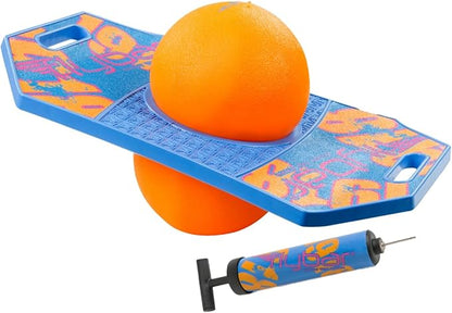 Flybar Pogo Trick Ball for Kids, Bounce Board for Boys and Girls Ages 6+, Up to 160 lbs, Includes Pump, Easy to Carry Handle, Durable Plastic Deck Indoor, Outdoor Toy Pogo Jumper,