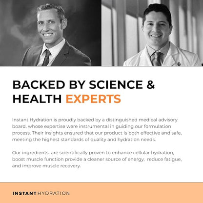 Instant Hydration Electrolytes Powder Packets - Citrus Orange Drink Mix - Zero Sugar - Keto, Vegan, Gluten-Free, Non-GMO - Boost Recovery, Brain Health, Muscle & Tissue Support- 30 Sticks