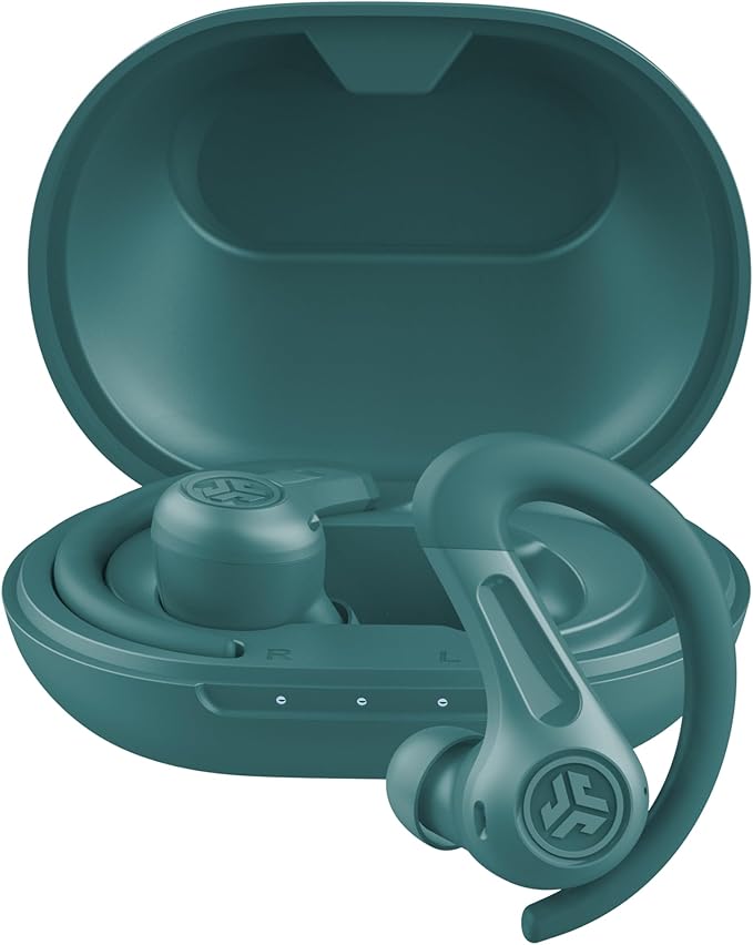 JLab JBuds Sport ANC 4 True Wireless Bluetooth Earbuds + Charging Case, Teal, Swipe + Touch Controls, Hybrid Active Noise Cancelation, Multipoint Connect, Customized Settings App
