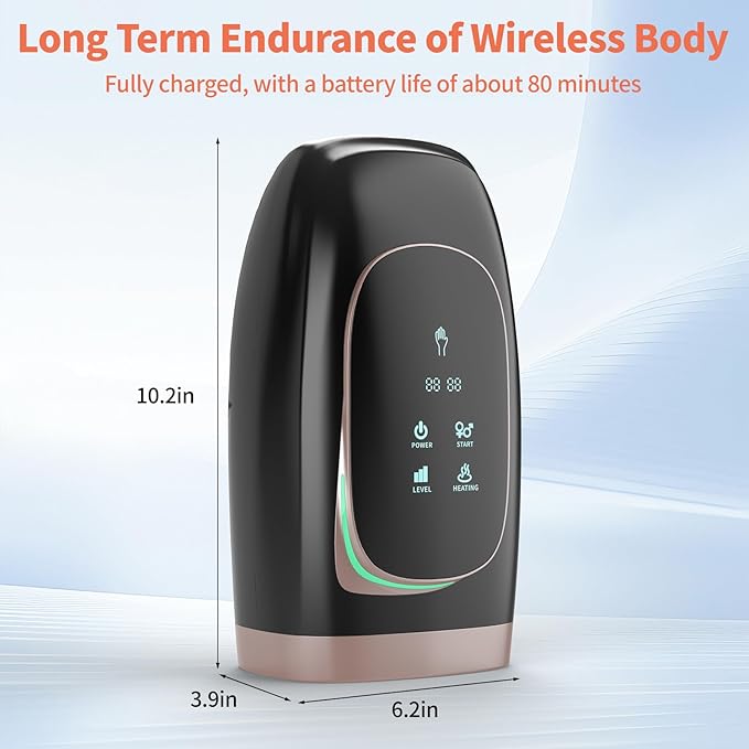 Hand Massager, Cordless Hand Massager with Heat and Compression for Arthritis and Carpal Tunnel, 3 Modes, 5 Intensity Levels, 15-Minute Timer