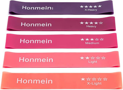 Resistance Bands for Working Out, Exercise Bands with 5 Resistance Levels Fit for Home Fitness, Strength Training, Natural Latex Resistance Band Include Instruction Guide and Carry Bag