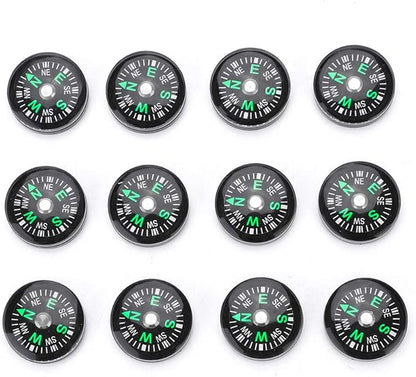 12PCS Button, Mini Pocket Paracord Bracelet Liquid Filled