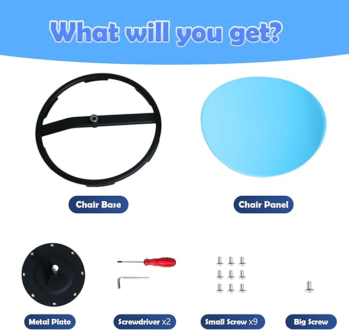 makarci Spinning Chair for Autistic Kids - Kids Sensory Chair, Sit and Spin Toys for Toddlers, Autism Sensory Products for Body Coordination & Balance, Sensory Play (Blue)