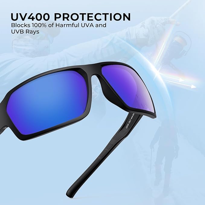 KastKing Chippewa Polarized Fishing Sunglasses, UV400 Protection Full Wrap Frame Sports Cycling Sunglasses, 1.0mm TAC Lenses