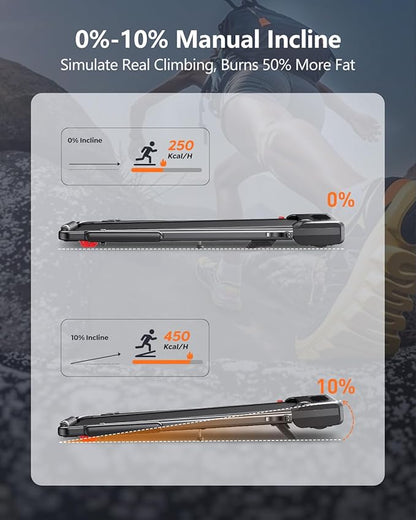 3 in 1 Under Desk Treadmill with 10% Incline, Walking Pad Treadmill with Removable Desk Workstation, Adjustable Height for Different Need, Foldable for Home Small Office