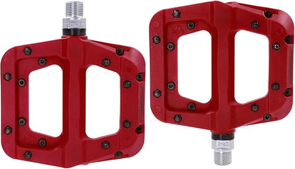 FOOKER MTB Pedals Mountain Bike Pedals 3 Bearing Non-Slip Lightweight Nylon Fiber Bicycle Platform Pedals for BMX MTB 9/16"