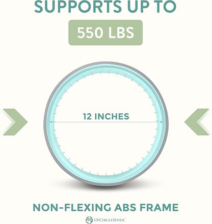 UpCircleSeven Back Roller & Yoga Wheel - Relieve Lower & Upper Back Pain & Stiffness - Therapeutically Stretch, Mobilize & Decompress Your Spine - Increase Mobility, Flexibility & Alignment