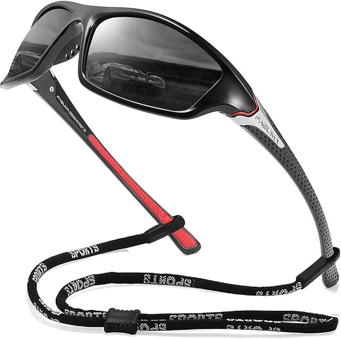 FAGUMA Sports Polarized Sunglasses For Men Cycling Driving Fishing UV400 Protection