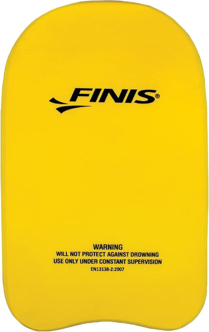 FINIS Foam Kickboard for Swim Training - Builds Leg Strength - Soft EVA Foam - Comfortable Grip - Yellow