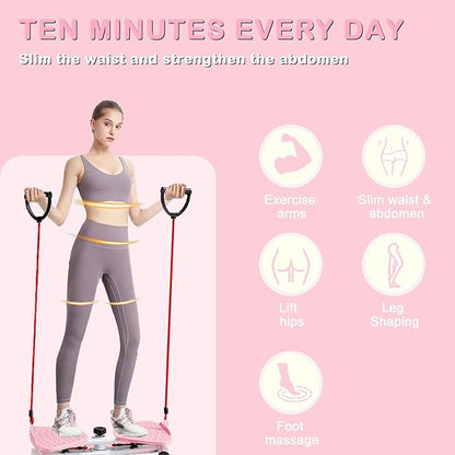 Flexforge Pilates Twister Waist Twisting Machine with Resistance Bands 360° Non-Slip Ab Board Silent Core Trainer for Belly Fat Loss & Leg Toning 250lbs Capacity Home Gym Equipment for Women/Men
