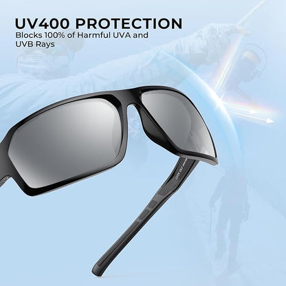 KastKing Chippewa Polarized Fishing Sunglasses, UV400 Protection Full Wrap Frame Sports Cycling Sunglasses, 1.0mm TAC Lenses