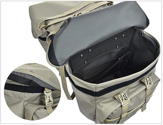 FANWU 50L Bike Panniers Bicycle Commuting Bag Waterproof Saddle Bags with Rain Cover for Bicycle Rear Rack Carrier, Support for Width Less Than 7 inches Bike Rack