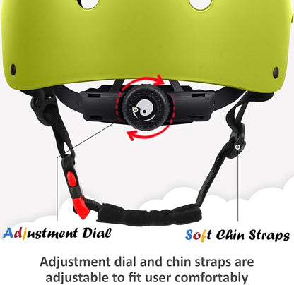 Kids Bike Helmet, Adjustable and Multi-Sport, from Toddler to Youth, 3 Sizes