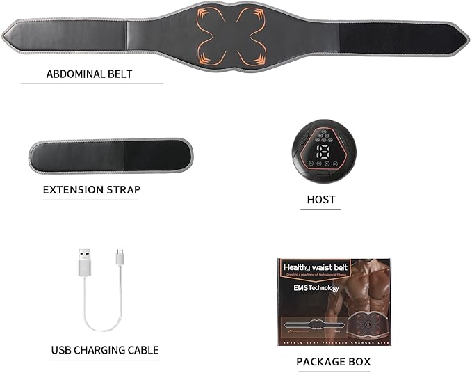 Electronic Muscle Stimulator, Abs Stimulator Muscle Toner for Abdomen/Arm/Leg, Strength Training Equipment for Men and Women