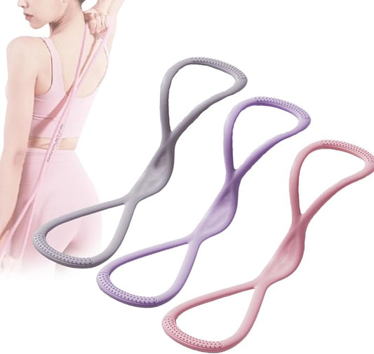 Luminousdo Resistance Bands,2025 New Upgraded Figure 8 Resistance Band for Working Out,High Elasticity Stretch Arm Rope for Yoga,Chest Expander Strap with Handles for Women Men