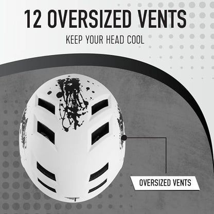 Flybar Bike Helmet- Multi Sport Dual Certified Adjustable Dial, Lightweight Skateboard Helmet, Roller Skating, Pogo, Electric Scooter, Snowboard, Boys and Girls Kids- Adults Helmets