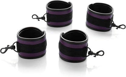 6pcs Black PU Adjustable Straps Sports Training Fitness Gear Home Yoga Set