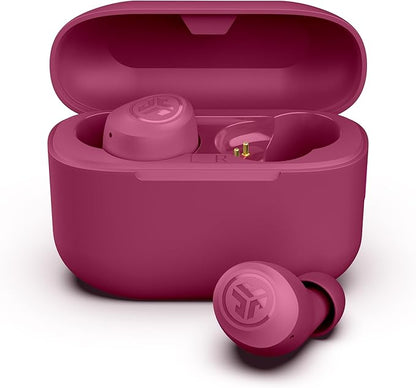 JLab Go Air Pop+ True Wireless Bluetooth Earbuds in Dark Pink Plus Cloud Foam Mnemonic Earbud Tips