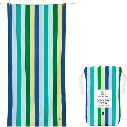 Dock & Bay Beach Towel - Quick Dry, Sand Free - Compact, Lightweight - 100% Recycled - Includes Bag - Sunset Boulevard - Set of 4 - Large (160x90cm, 63x35)