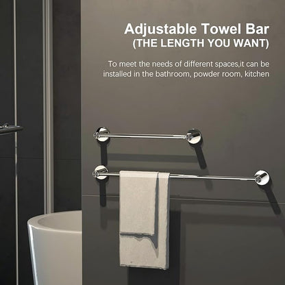 2 Pack Adjustable 16 to 27.6 Inch Single SUS304 Stainless (1" Diameter)