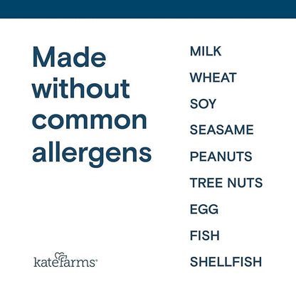 KATE FARMS Organic 1.4 High Calorie Nutrition Shake, Vanilla, 20g Protein, 27 Vitamins and Minerals, Meal Replacement, 11 oz (6 Pack)