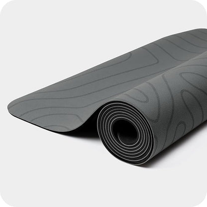 4mm Cushioned Exercise Mat for Yoga & Pilates - Anti Slip, Polyurethane with Suede Top & Carrying Strap