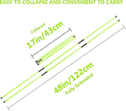 Golf Alignment Sticks - Golf Sticks Alignment Aid Golf Alignment Rods for Aiming, Putting, Full Swing Trainer, Posture Corrector Golf Training aid with Clear Tube Case