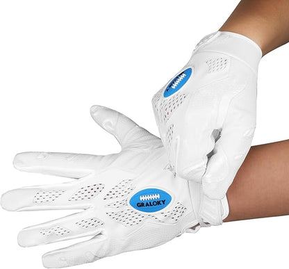 Football Gloves, Youth Football Gloves, Silicone Sticky Grip Football Gloves Men Women, Adult Football Gloves, Kids Football Gloves for Boys Girls, Football Receiver Gloves