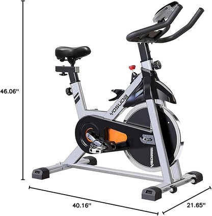 YOSUDA Exercise Bike, Brake Pad Stationary Bike for Home with Exclusive App, Magnetic Indoor Cycling Bike with 300 lb Weight Capacity, Low Noise, Tablet Holder and Fitness Courses for Weight Loss