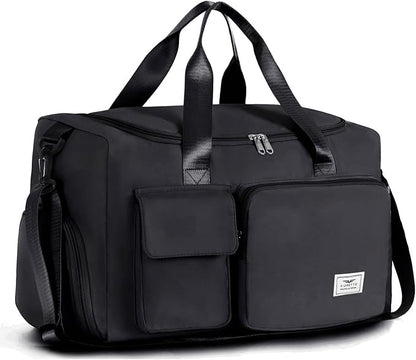 FIORETTO Women's Gym Duffle Bag with Shoes Compartment, 37L Capacity, Ideal for Travel, Gym, Sports, Duffel, Weekender