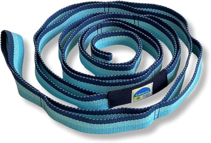 California Yoga Strap | Yoga Belt with Loops | 12 Multi Loop & Non-Elastic | Stretching Strap | Gym Workout & Exercise Bands | Physical Therapy | Improves Sitting Posture for Women & Men