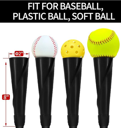 FDLS Baseball Batting tee for Adults and Youth Teens, Portable Tripod Stand Base Tee Easy Adjustable Height 27 to 46 inches for Hitting Training Practice, with Carrying Bag