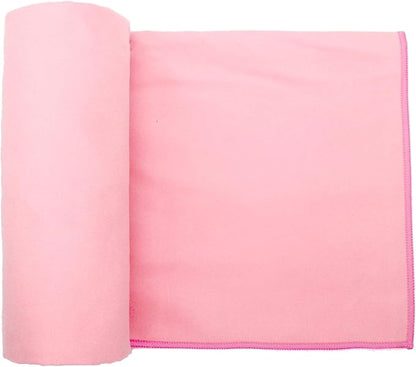 Eunzel 2 Pack Hot Yoga Towel Non Slip Yoga Mat Towel Non-Slip Sweat Absorbent Microfiber Towel for Hot Yoga, Pilates and Workout 72" x 26.5", Pink/Blue